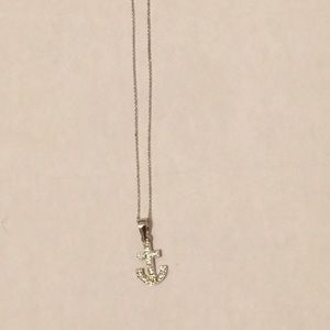 Lord and Taylor Sterling silver anchor necklace